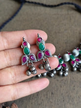 Oxidised Silver Look-Alike Necklace Set Perfect for Navratri Wear | Sarichka